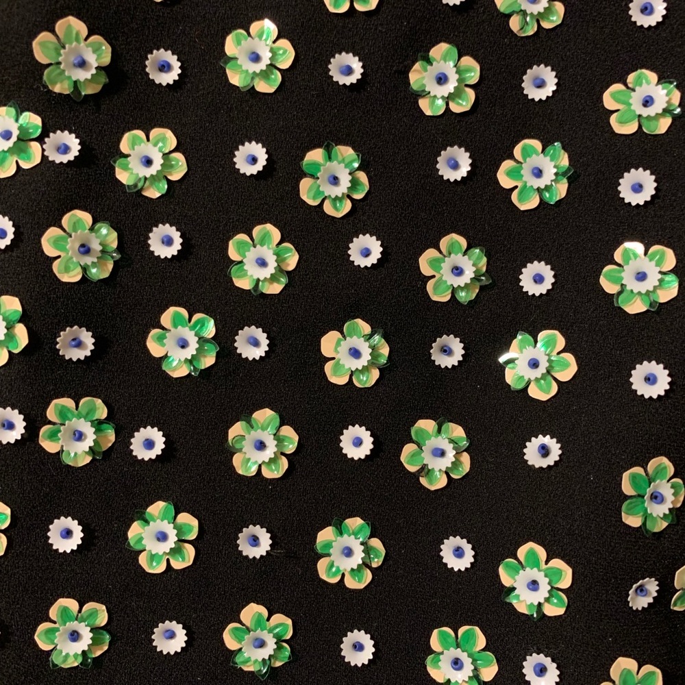 Opening ceremony, flower sequin skirt